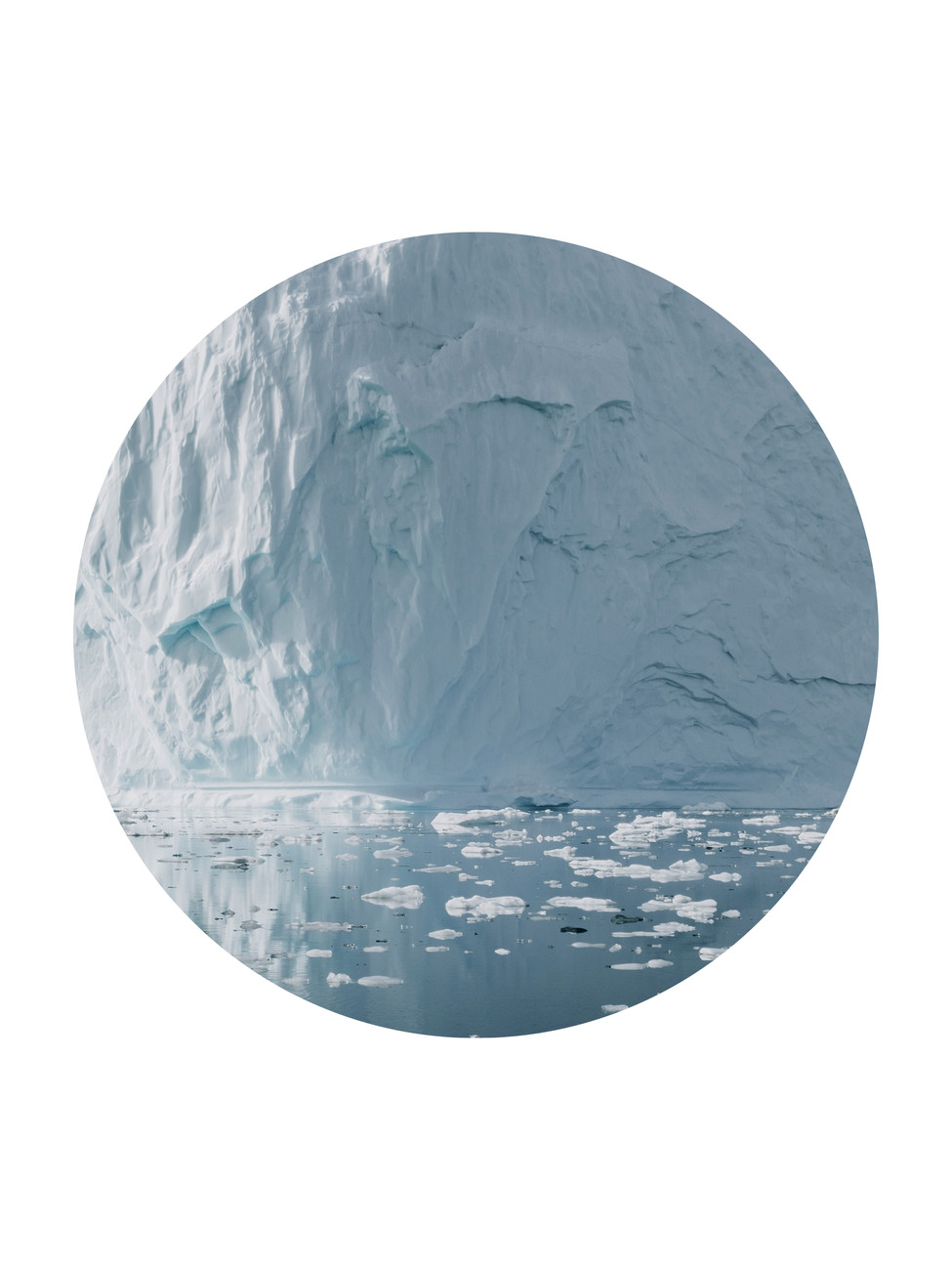 Illustration icebergs now circle
