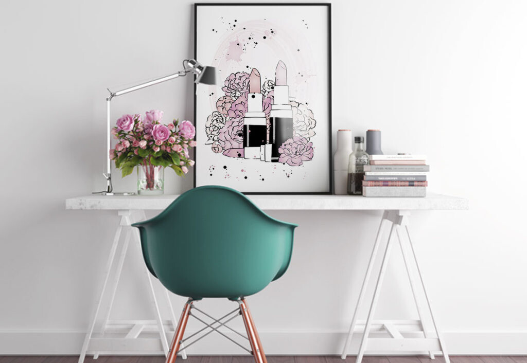 Wall Art Print | Lipstick Peonies | Europosters