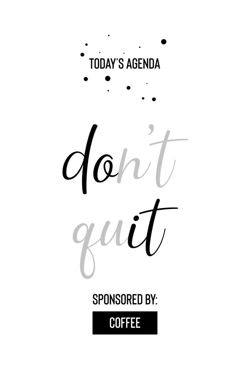 STUNNING FRAMED LIFE INSPIRATIONAL QUOTE POSTER PRINT DON'T QUIT 2 