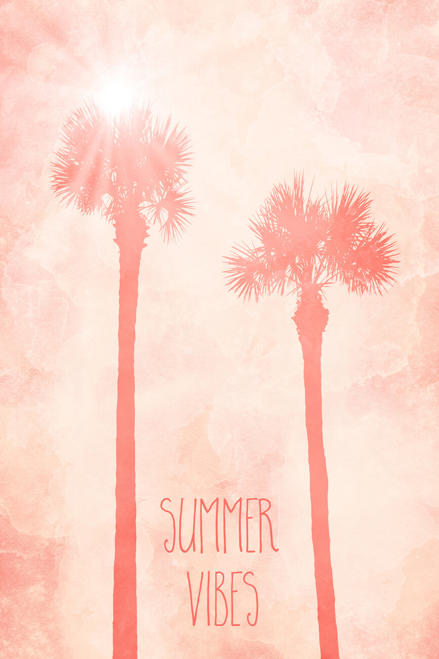 Canvas Print Graphic Art PALM TREES Summer Vibes