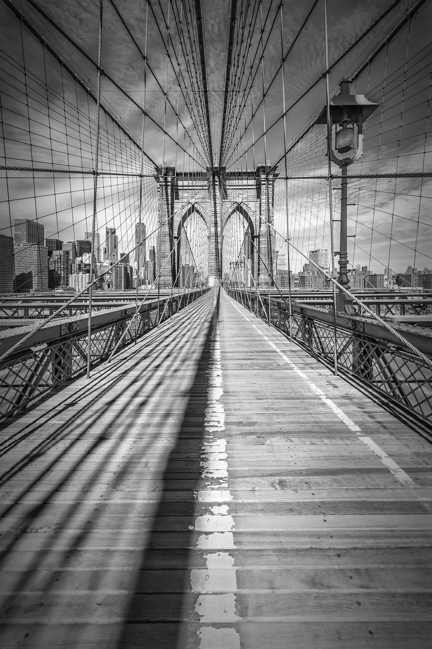 Umělecká fotografie NEW YORK CITY Brooklyn Bridge, Melanie Viola, (26.7 x 40 cm)