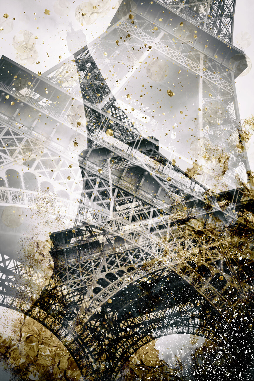 +250 Prints, 000 Art Eiffel Murals Posters, | | Wall gold Vintage Tower | motifs