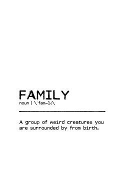 Illusztráció Quote Family Weird