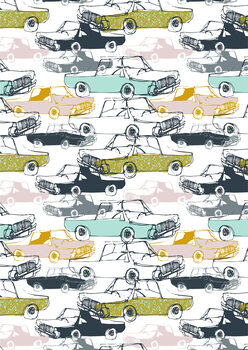 Wallpaper Mural Cool Cars - Pattern