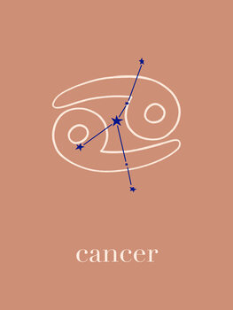 Illustration Zodiac - Cancer - Terracotta