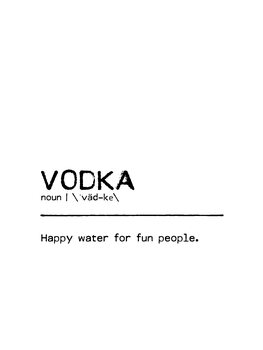 Print op canvas Quote Vodka Fun