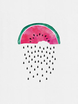 Illustration Watermelon Rain