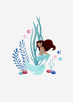 Illustrazione Mermaid underwater