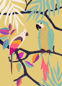 Wallpaper Mural Parrots