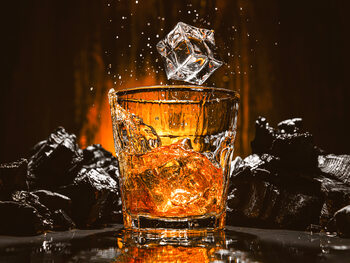 Tableau sur toile Whiskey Glass Vintage Scotch