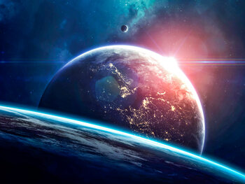 Umetniški tisk Space Earth Planets