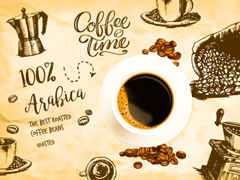 Ilustrace Coffee Cafe