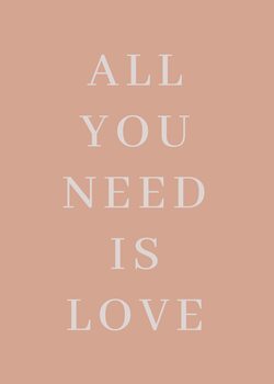Canvas Print All you need is love Poster
