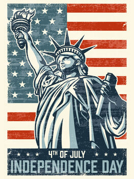 Canvas Print Independence Day Liberty Statue USA