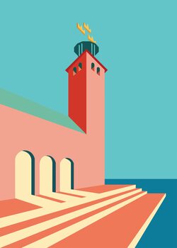 Ilustrace Stockholm City Hall