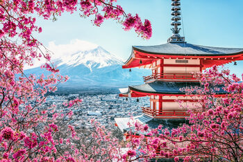 Leinwand Poster Japanese Sakura