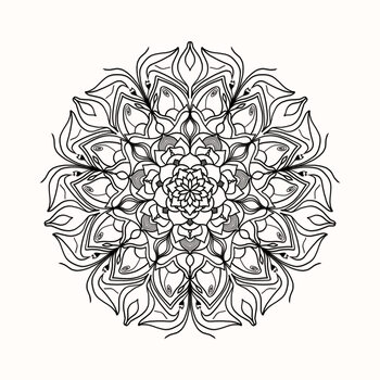Ilustracija Lotus Flower Mandlala
