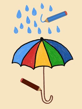 Ilustrácia Um Um Umbrella