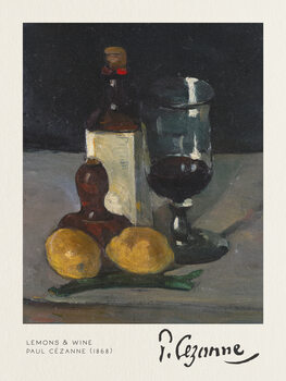 Ilustracja Lemons & Wine - Paul Cézanne