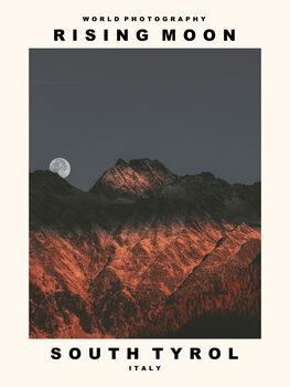 Canvas Print Rising Moon (South Tyrol, Italy)