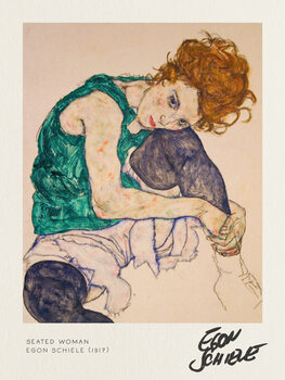 Umelecká tlač Seated Woman - Egon Schiele