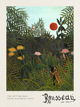 Obraz na plátně The Setting Sun - Henri Rousseau
