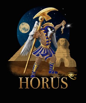 Canvas Print Horus Egyptian sky god illustration