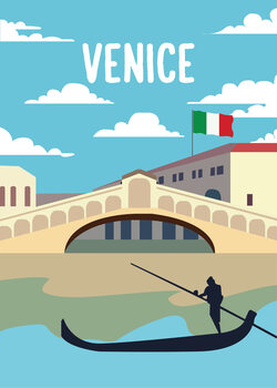 Illustration Venice Italy