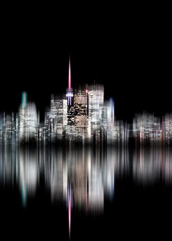 Canvas Print Toronto Skyline Blur Version No 2