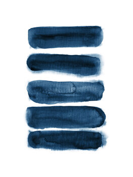 Ilustracija Navy blue brush strokes