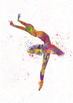 Ilustrace Watercolor classical ballet dancer