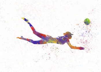 Illustration Watercolor volleyball player