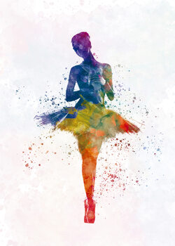 Illustration Classical ballet dancer in watercolor