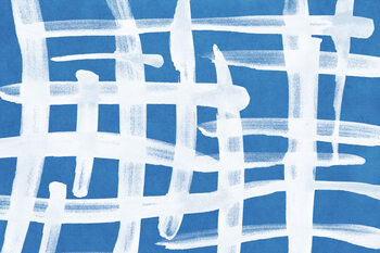 Illustration Abstract Lines Blue and White 02