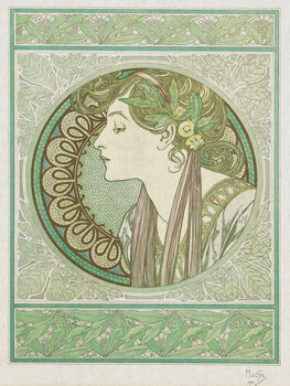 Obrazová reprodukcia Green Garden Laurel (Vintage Art Nouveau) - Alfons Mucha