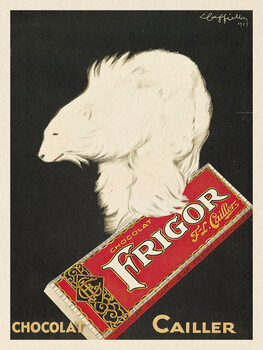 Ilustrácia Frigor, Chocolat Cailler with a Polar Bear (Vintage Chocolate Ad) - Leonetto Cappiello