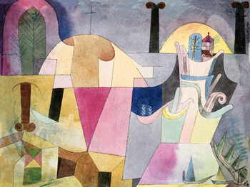 Valokuvatapetti Black Column in a Landscape - Paul Klee