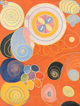 Obraz na płótnie The 10 Largest No.3 (Orange Abstract) - Hilma af Klint