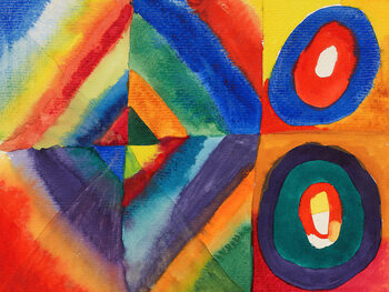 Ilustração Colour Study (Abstract Painting) - Wassily Kandinsky
