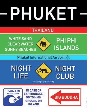 Ilustracija Thailand Phuket Bangkok Travel