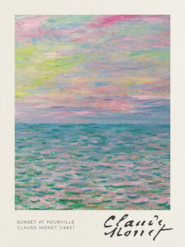 Ilustrare Sunset at Pourville - Claude Monet