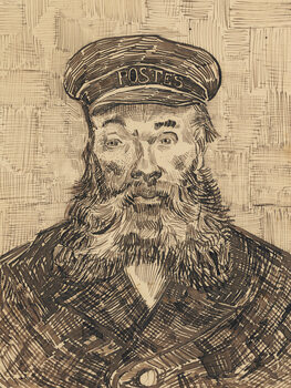 Illustration Portrait of Joseph Roulin (Study Sketch) - Vincent van Gogh