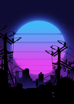 Ilustracija Cyberpunk City