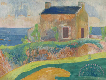 Canvas Print A Cottage by the Sea (Vintage Landscape) - Paul Gauguin