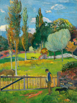 Obraz na plátně A Walk in The Park (Vintage Landscape) - Paul Gauguin