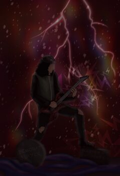 Poster de artă Eddie’s metal concert