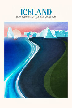 Ilustrace Emel Tunaboylu - Travel Iceland