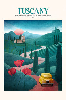 Ilustrace Emel Tunaboylu - Travel Tuscany