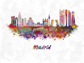 Ilustrace Madrid skyline