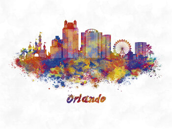 Illustration Orlando skyline